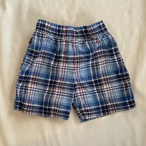 Blue Plaid 12 Month Shorts
